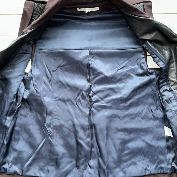 Veronica Beard Leather Panel Accent Moto Vest size 4 - Picture 5 of 8